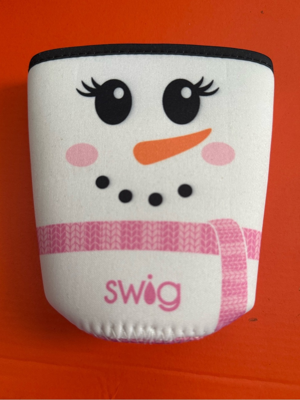 Swig Pink Snowman Neoprene Drink Sleeve
